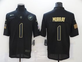 Wholesale Cheap Men\'s Arizona Cardinals #1 Kyler Murray Black 2020 Salute To Service Stitched NFL Nike Limited Jersey