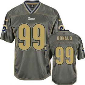 Wholesale Cheap Nike Rams #99 Aaron Donald Grey Men\'s Stitched NFL Elite Vapor Jersey