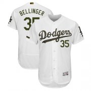 Wholesale Cheap Dodgers #35 Cody Bellinger White Flexbase Authentic Collection 2018 Memorial Day Stitched MLB Jersey
