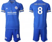Wholesale Cheap Men 2020-2021 club Leicester City home 8 blue Soccer Jerseys