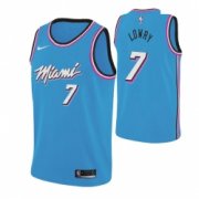 Wholesale Cheap Men Nike Miami Heat 7 Kyle Lowry 2019 20 Men Blue Miami City Edition NBA Jersey
