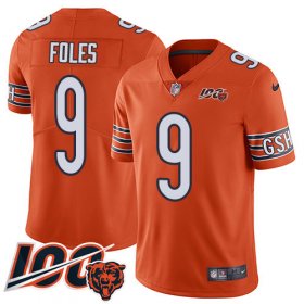 Wholesale Cheap Nike Bears #9 Nick Foles Orange Youth Stitched NFL Limited Rush 100th Season Jersey