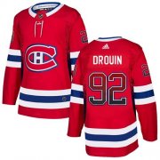 Wholesale Cheap Adidas Canadiens #92 Jonathan Drouin Red Home Authentic Drift Fashion Stitched NHL Jersey