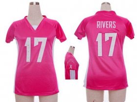 Wholesale Cheap Nike Chargers #17 Philip Rivers Pink Draft Him Name & Number Top Women\'s Stitched NFL Elite Jersey