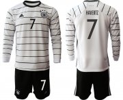 Wholesale Cheap Men 2021 European Cup Germany home white Long sleeve 7 Soccer Jersey