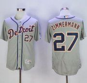 Wholesale Cheap Tigers #27 Jordan Zimmermann Grey Flexbase Authentic Collection Stitched MLB Jersey
