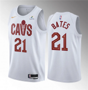 Wholesale Cheap Men's Cleveland Cavaliers #21 Emoni Bates White 2023 Draft Association Edition Stitched Jersey