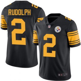 Wholesale Cheap Nike Steelers #2 Mason Rudolph Black Youth Stitched NFL Limited Rush Jersey
