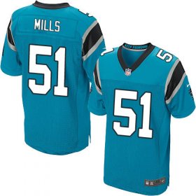 Wholesale Cheap Nike Panthers #51 Sam Mills Blue Alternate Men\'s Stitched NFL Elite Jersey