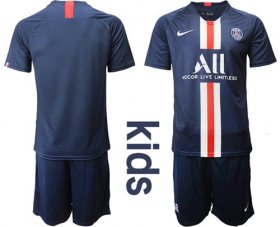 Wholesale Cheap Paris Saint-Germain Blank Home Kid Soccer Club Jersey