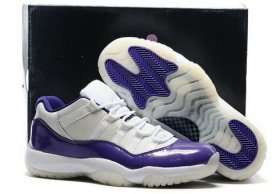 Wholesale Cheap Air Jordan 11 Low Shoes White Purple