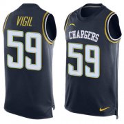 Wholesale Cheap Nike Chargers #59 Nick Vigil Navy Blue Team Color Men's Stitched NFL Limited Tank Top Jersey