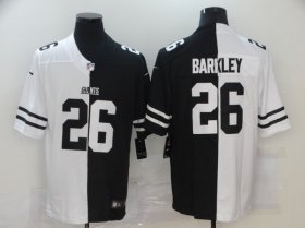 Wholesale Cheap Men\'s New York Giants #26 Saquon Barkley White Black Peaceful Coexisting 2020 Vapor Untouchable Stitched NFL Nike Limited Jersey
