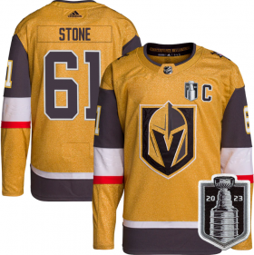 Wholesale Cheap Men\'s Vegas Golden Knights #61 Mark Stone Gold 2023 Stanley Cup Final Stitched Jersey
