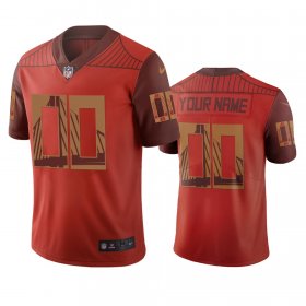 Wholesale Cheap San Francisco 49ers Custom Orange Vapor Limited City Edition NFL Jersey