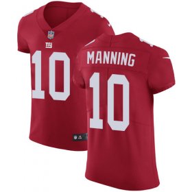 Wholesale Cheap Nike Giants #10 Eli Manning Red Alternate Men\'s Stitched NFL Vapor Untouchable Elite Jersey