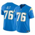 Cheap Men's Los Angeles Chargers #76 Joe Alt Light Blue 2024 Draft F.U.S.E. Vapor Limited Football Stitched Jersey