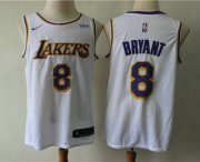 Wholesale Cheap Men's Los Angeles Lakers #8 Kobe Bryant White 2018-2019 Nike Wish Swingman Stitched NBA Jersey