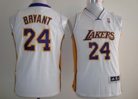 Cheap Los Angeles Lakers #24 Kobe Bryant White Kids Jersey