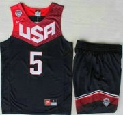 Wholesale Cheap 2014 USA Dream Team #5 Kevin Durant Blue Basketball Jersey Suits