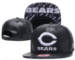 Wholesale Cheap NFL Chicago Bears Team Logo Black Snapback Adjustable Hat G85