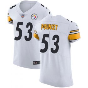 Wholesale Cheap Nike Steelers #53 Maurkice Pouncey White Men\'s Stitched NFL Vapor Untouchable Elite Jersey