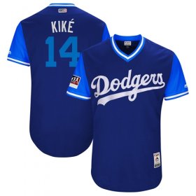 Wholesale Cheap Dodgers #14 Enrique Hernandez Royal \"Kike\" Players Weekend Authentic Stitched MLB Jersey