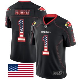Wholesale Cheap Nike Cardinals #1 Kyler Murray Black Men\'s Stitched NFL Limited Rush USA Flag Jersey