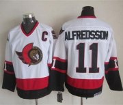 Wholesale Cheap Senators #11 Daniel Alfredsson White CCM Throwback Stitched NHL Jersey