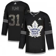 Wholesale Cheap Adidas Maple Leafs #31 Grant Fuhr Black Authentic Classic Stitched NHL Jersey
