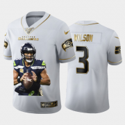 Cheap Seattle Seahawks #3 Russell Wilson Nike Team Hero Vapor Limited NFL 100 Jersey White Golden