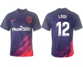 Wholesale Cheap Men 2021-2022 Club Atletico Madrid away aaa version purple 12 Soccer Jersey