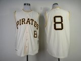 Wholesale Cheap Mitchell And Ness 1960 Pirates #8 Willie Stargell Cream Throwback Stitched MLB Jersey