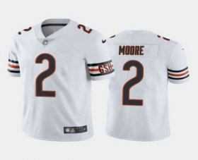 Cheap Men\'s Chicago Bears #2 DJ Moore White Vapor Untouchable Stitched Football Jersey