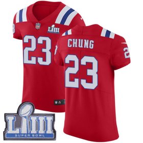 Wholesale Cheap Nike Patriots #23 Patrick Chung Red Alternate Super Bowl LIII Bound Men\'s Stitched NFL Vapor Untouchable Elite Jersey