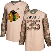Wholesale Cheap Adidas Blackhawks #35 Tony Esposito Camo Authentic 2017 Veterans Day Stitched NHL Jersey