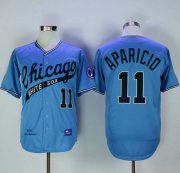 Wholesale Cheap Mitchell And Ness 1968 White Sox #11 Luis Aparicio Blue Throwback Stitched MLB Jersey