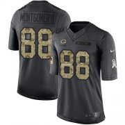 Wholesale Cheap Nike Packers #88 Ty Montgomery Black Men's Stitched NFL Limited 2016 Salute To Service Jersey