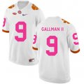 Wholesale Cheap Clemson Tigers 9 Wayne Gallman II White Breast Cancer Awareness College Football Jersey