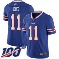 Wholesale Cheap Nike Bills #11 Zay Jones Royal Blue Team Color Men's Stitched NFL 100th Season Vapor Limited Jersey