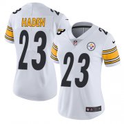 Wholesale Cheap Nike Steelers #23 Joe Haden White Women's Stitched NFL Vapor Untouchable Limited Jersey