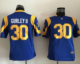 Wholesale Cheap Nike Rams #30 Todd Gurley II Royal Blue Alternate Youth Stitched NFL Elite Jersey