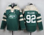 Wholesale Cheap Nike Jets #92 Leonard Williams Green Player Pullover NFL Hoodie