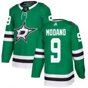 Wholesale Cheap Adidas Stars #9 Mike Modano Green Home Authentic Stitched NHL Jersey
