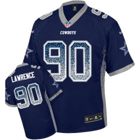 Wholesale Cheap Nike Cowboys #90 Demarcus Lawrence Navy Blue Team Color Men\'s Stitched NFL Elite Drift Fashion Jersey