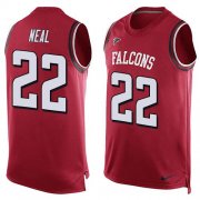 Wholesale Cheap Nike Falcons #22 Keanu Neal Red Team Color Men's Stitched NFL Limited Tank Top Jersey