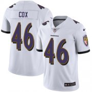 Wholesale Cheap Nike Ravens #46 Morgan Cox White Men's Stitched NFL Vapor Untouchable Limited Jersey