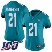 Wholesale Cheap Nike Jaguars #21 C.J. Henderson Teal Green Alternate Women's Stitched NFL 100th Season Vapor Untouchable Limited Jersey