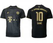 Wholesale Cheap Men 2021-2022 Club Bayern Munchen away aaa version black 10 Adidas Soccer Jersey