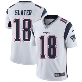 Wholesale Cheap Nike Patriots #18 Matt Slater White Men\'s Stitched NFL Vapor Untouchable Limited Jersey